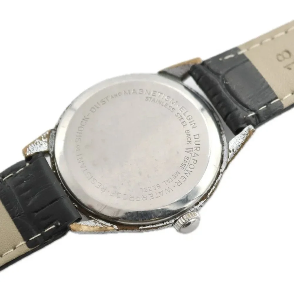 Vintage 34.5mm Elgin 9580 Shockmaster Men's Mechanical Wristwatch 715 USA